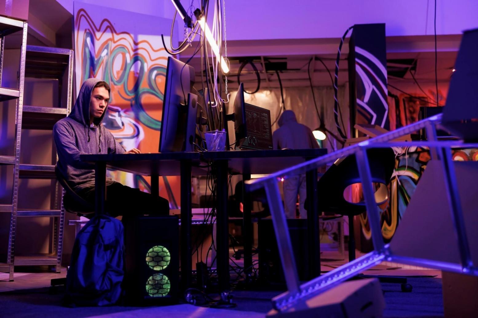 Mobile testing specialist reviewing device performance metrics and debugging output